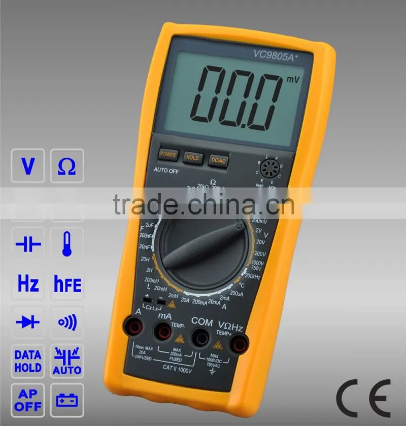 china precision digital lcr meter VC9805A+