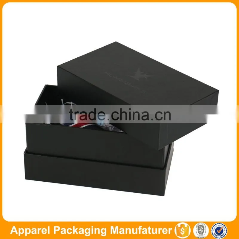Custom high quality gift packaging paper tie box
