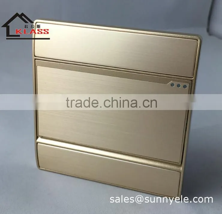 brushed aluminum golden 45A switch with neon,British style
