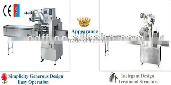 high qcompetive price sanitary napkin horizontal flow packing machine with CE certificated