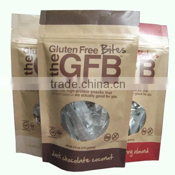 kraft paper side gusset coffee packaging bag