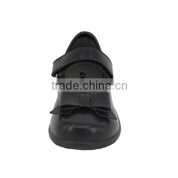 New Style Girls Classic Black Flat Bowknot School Mary Jane Shoes