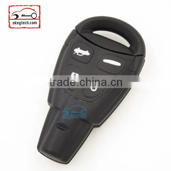 High Quatity Saab remote key shell Car Key saab soft 4 button with blank romote key case saab fob