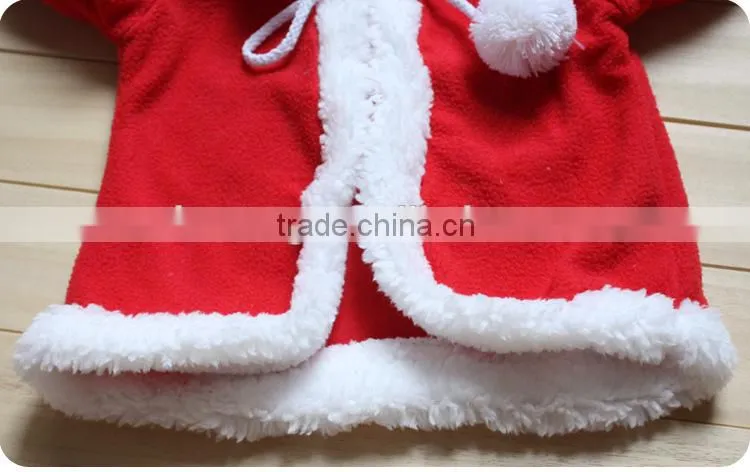 2015 trade assurance Santa claus style baby christmas costume with hat