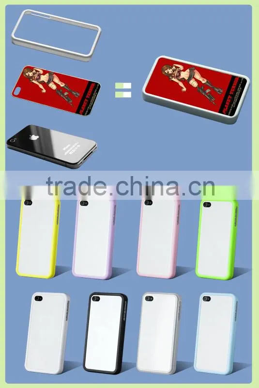 Plastic pbone cover with aliminum inserts for iphone 5c