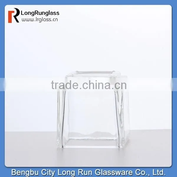 LongRun popular crystal glass candlestick with square bottom