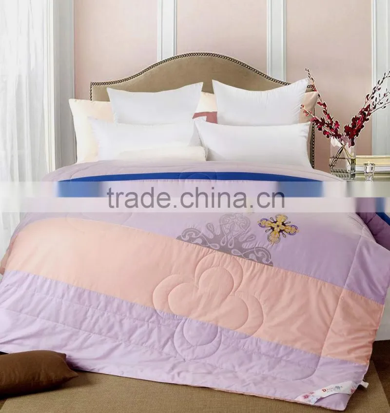 Elegant wholesale cotton summer quilt/polyester batting quilt sets cheap