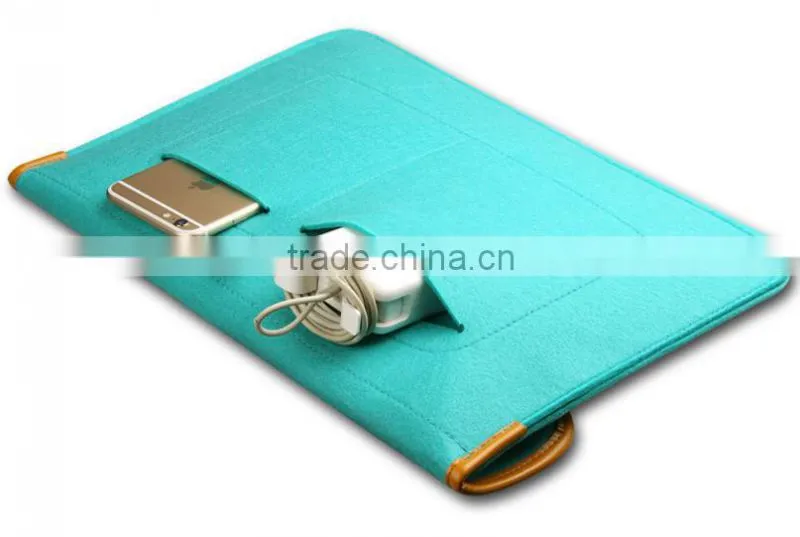 2016 new arrival for macbook felt sleeve carrying bag envelope case with bukkle