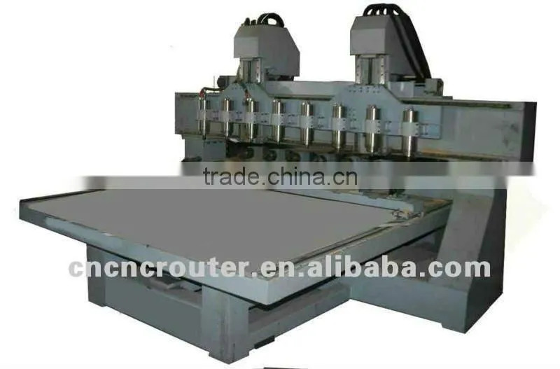Eight Spindles art and craft cnc router with mass production for table legs and stair handrails
