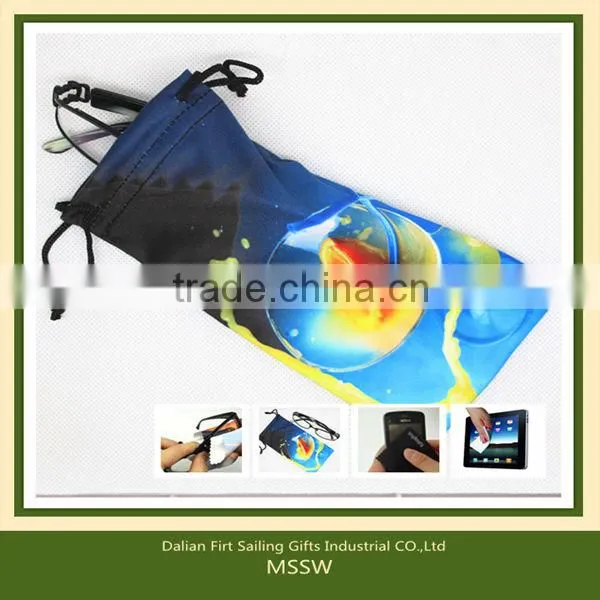 High quality custom logo printed microfiber 3D glasses cleaning cloth