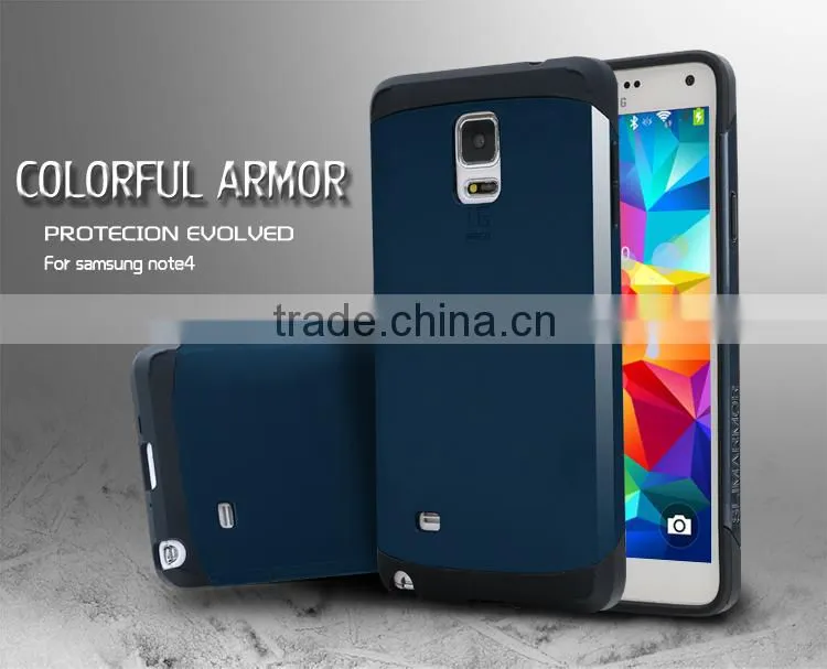 100% in stock!Slim Colorful Armor phone covers case for samsung galaxy note4,for samsung note 4 case