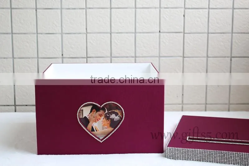 High quality wedding card box with photo frame / event card boxes