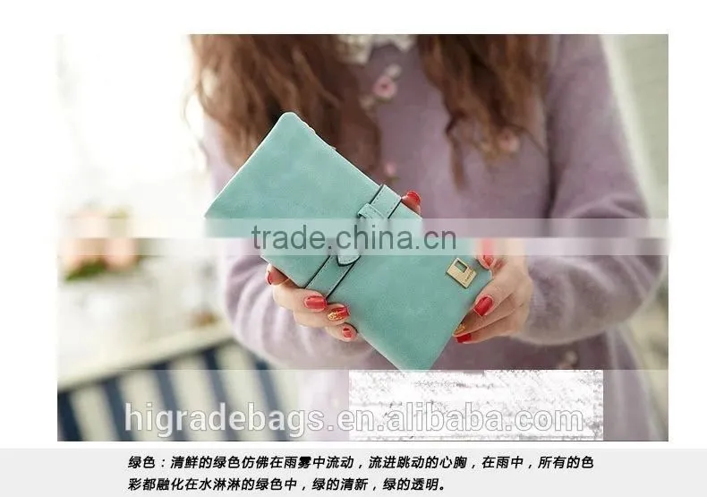 2015 new Fashion female pu leather wallet