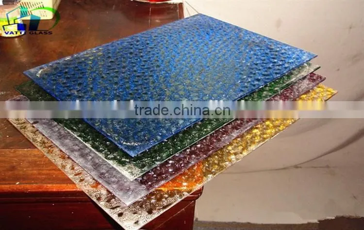 Qingdao Vatti pattern glass, glass processing supplies all kinds of sand table with rolling glass