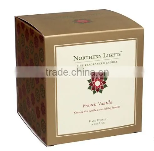 Elegant wholesale recyclable paper candle packaging boxes