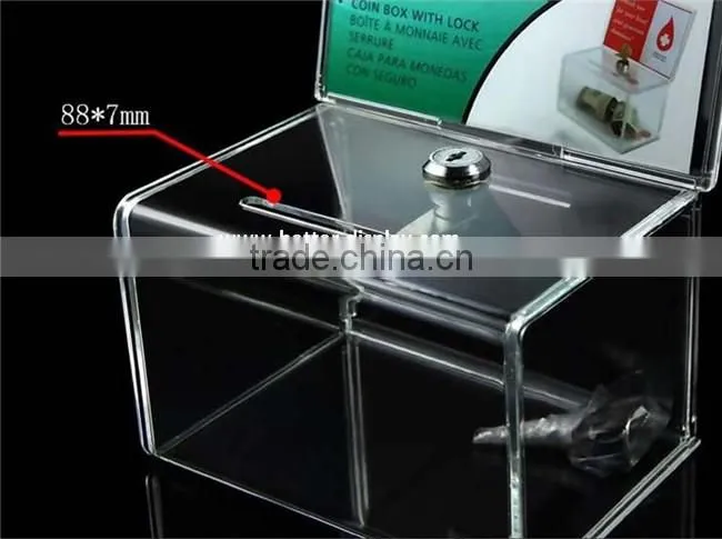 wholesale acrylic donation container ideas