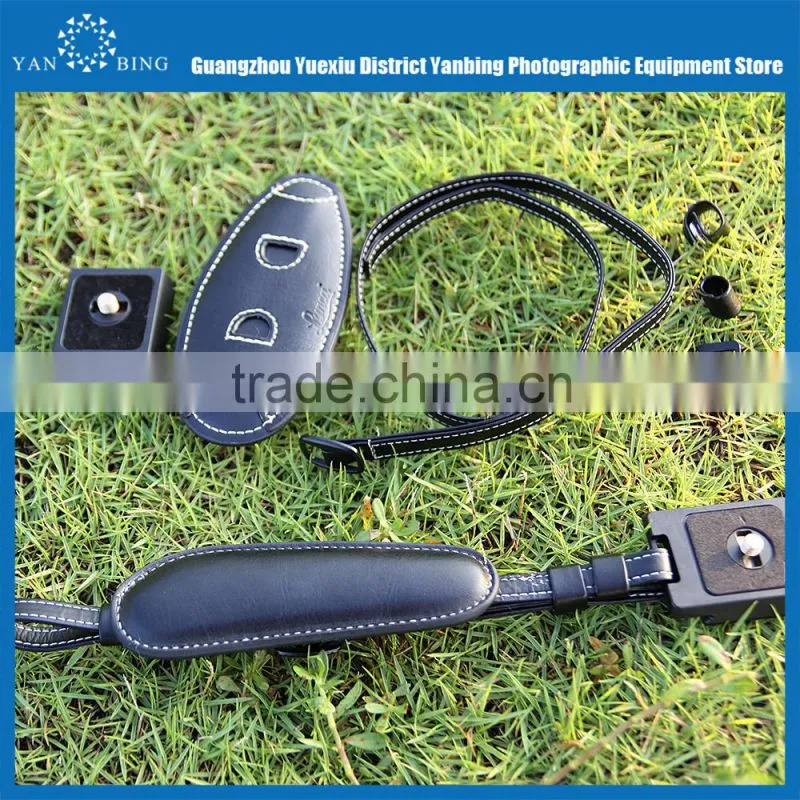 Factory supply cheapest leather hand digital wrist grip strap with quick release plate for DSLR camera