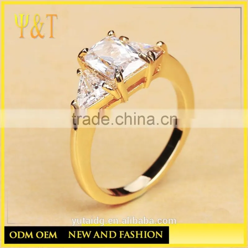 Jingli Jewelry Custom Made Eternity Gold Plated Wedding Ring (YJ-817)