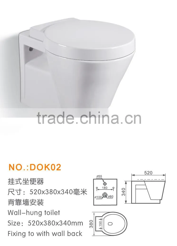 Ceramic hot sale washdown wall hung toilet
