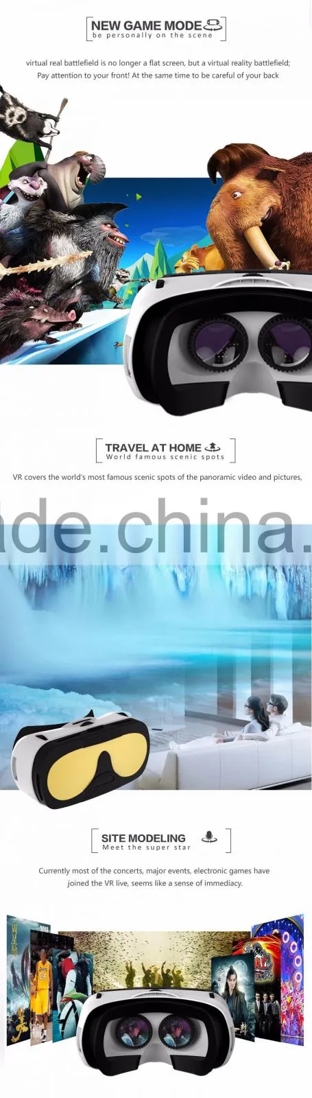 2016 HTOMT Plastic Google Cardboard VR 3D Glasses 9D VR cinema