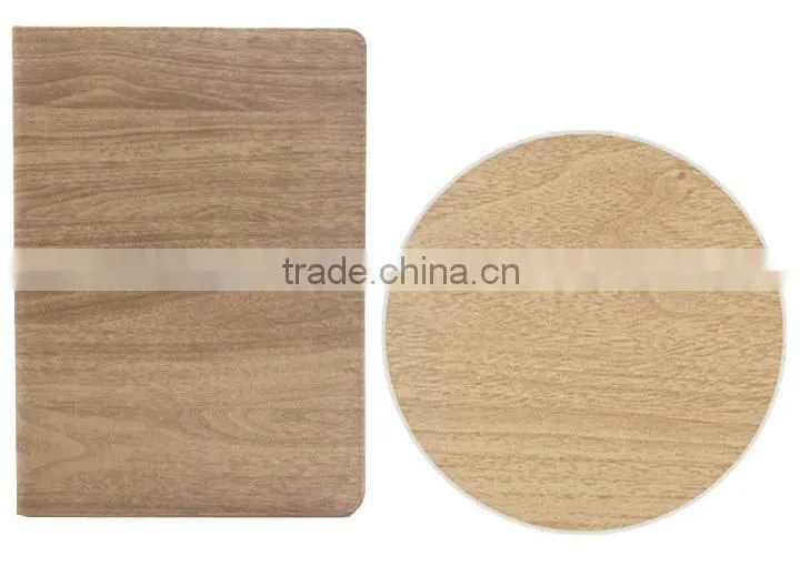 wood grain Leather Cases for apple iPad Air 2 Stand Tablet Case