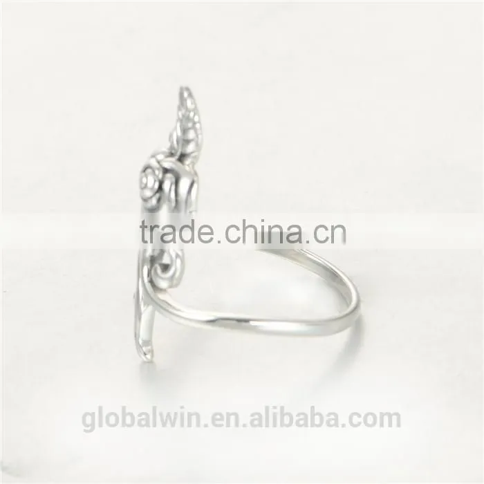 New European Design Valentines' Gift Rose Value 925 Silver Rings