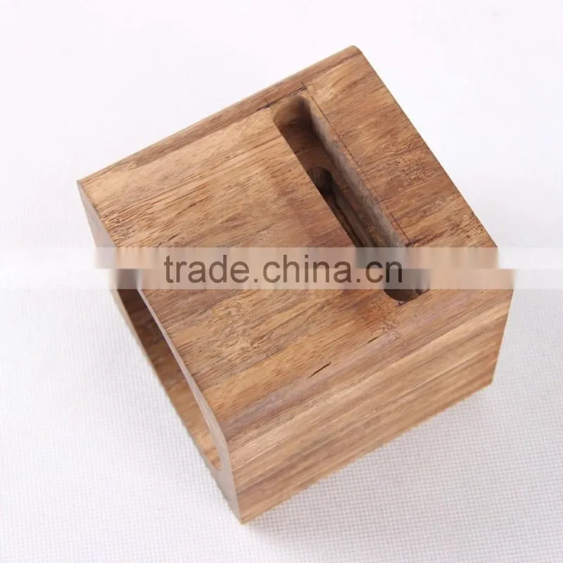 Mini wooden mobile phone loud-speaker