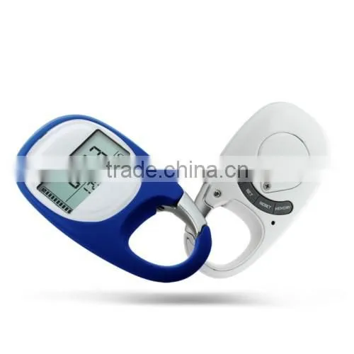 Carabiner design fitness gym pedometer