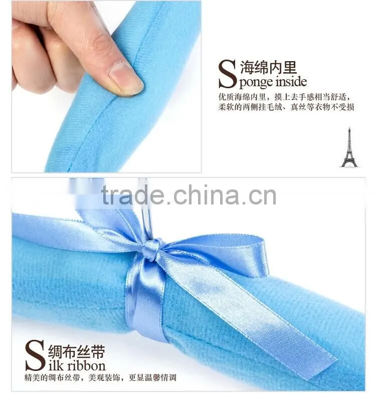 Customized sponge satin hangers