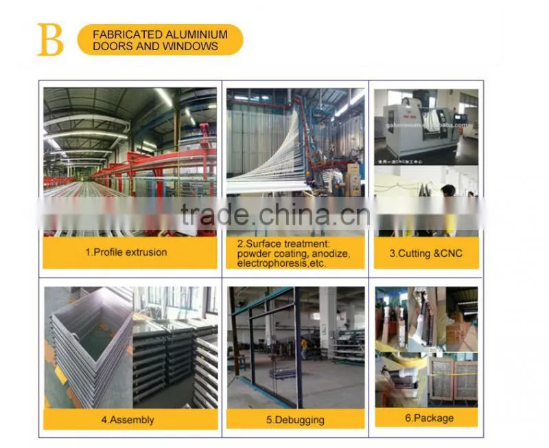 6000 series aluminum profile casement windows and doors