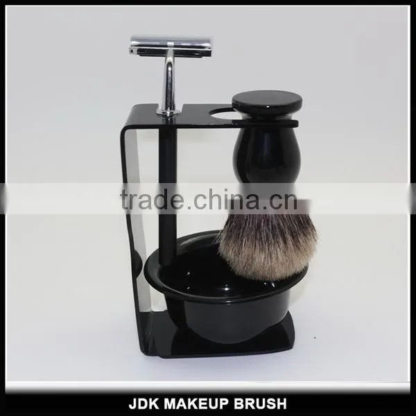 Perfect holy black shaving brush, custom logo metal shaving brush in black hair