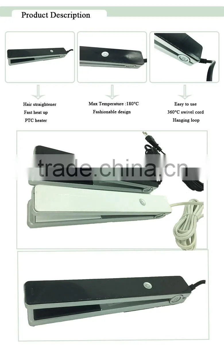 Professional Hot Selling Hair Straightener PTC fast heating convinent travel hair tools