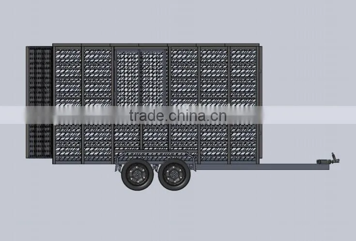 Powder coated galvanized Trash trailer