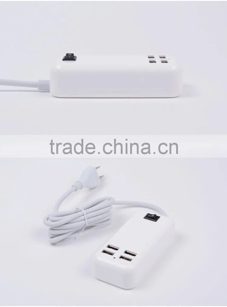 shenzhen portable mobile phone charger with 4 usb port