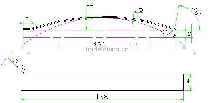 leaf spring for Steam seal ring of generator