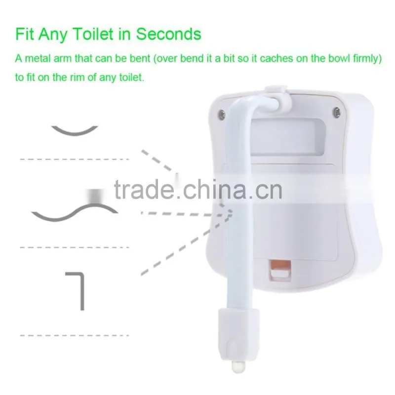 8 Colors LED Toilet Nightlight Motion Activated Light Sensitive Dusk to Dawn Battery-operated Lamp lamparas 3d tooth lamp