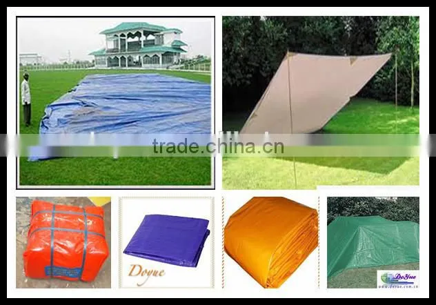 pe/pp coated tarpaulin fabric Waterproof PE woven fabric Tarpaulin with grommet