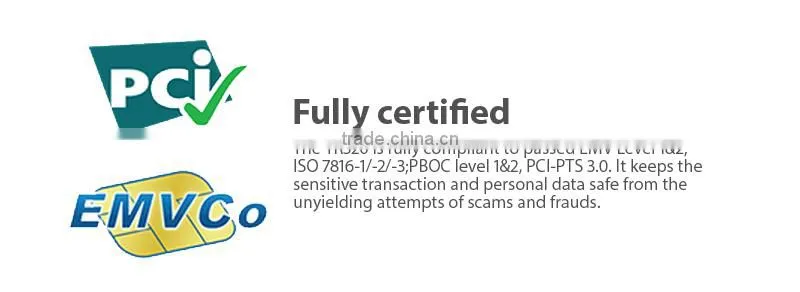 Mobile Bluetooth smart payment terminal mpos with high secure