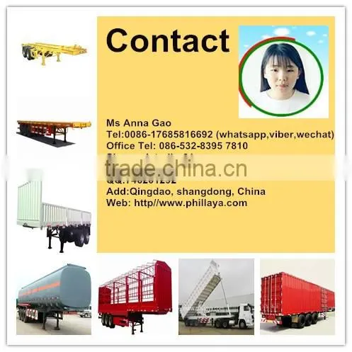 Tri-Axles Step-wise drop deck Lowbed Semi Trailer for Heavy duty equipment transporter