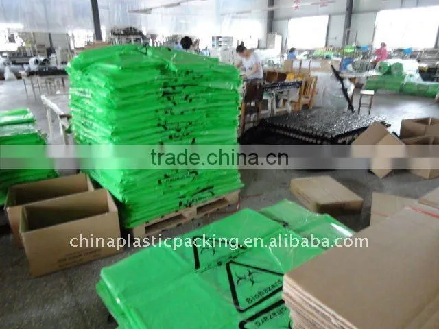 PE Hospital garbage bag/waste medical plastic bags