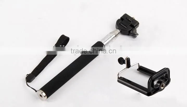 Factory supply wireless bluetooth selfie stick monopod with zoom for IOS mobile phone and Andriod