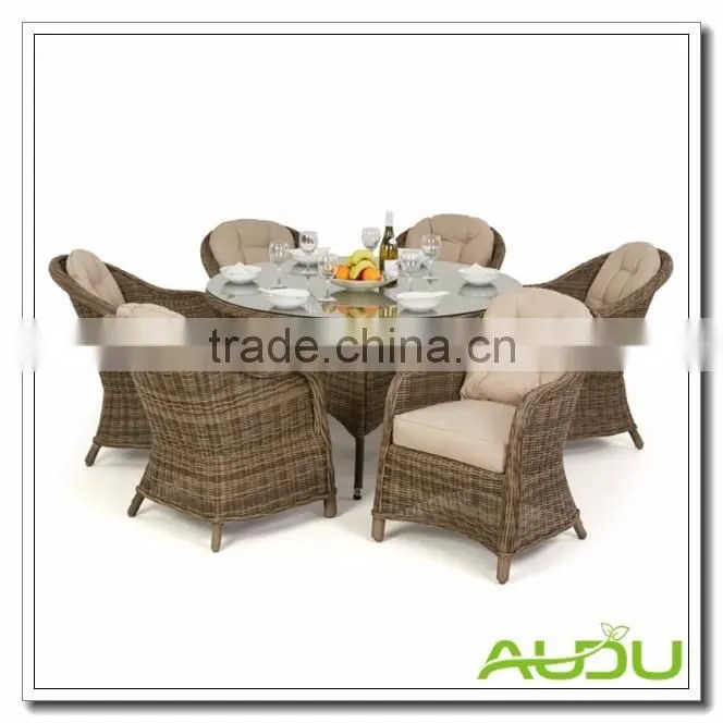 Audu outdoor furniture rattan dinning set
