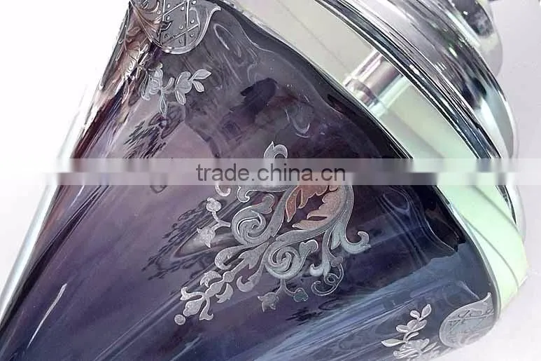 Diamond shape design glass carving crystal decoration table lamp