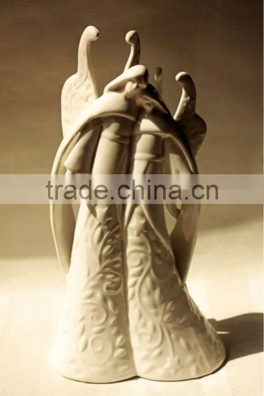 ceramic praying angel girl statue