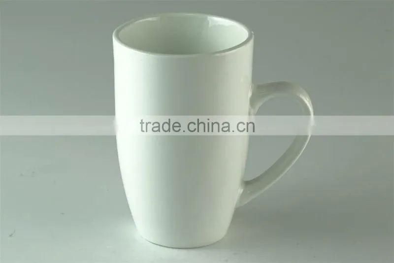 Stocked 400ml White Ceramic Coffee mug