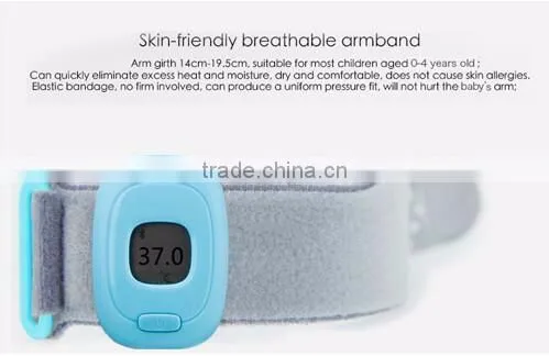 Medical & Household Baby Digital Thermometer, Wearable Smart Electronic Fever Monitor with LCD Display for Testing Temperature