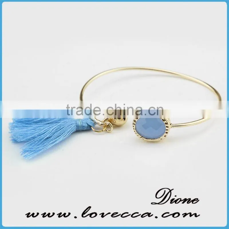 2016 wholesale adjustable glass multicolor gemstone bracelets