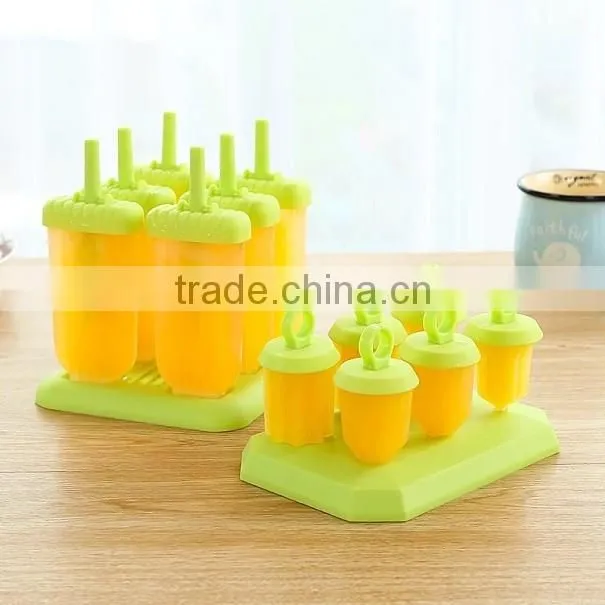 6pcs Set Pop Lolly PP Plastic Popsicle Ice Mold Factory Wholesale