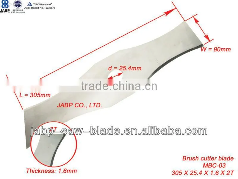 stainless steel brush cutter blade