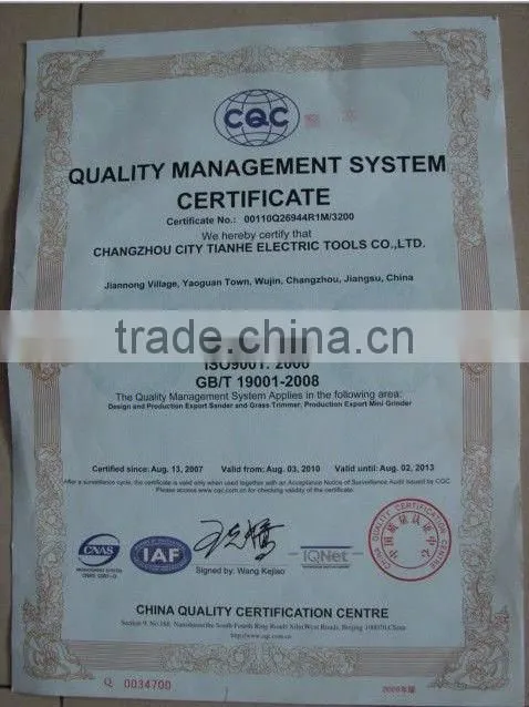 200w electric orbit mouse sander changzhou
